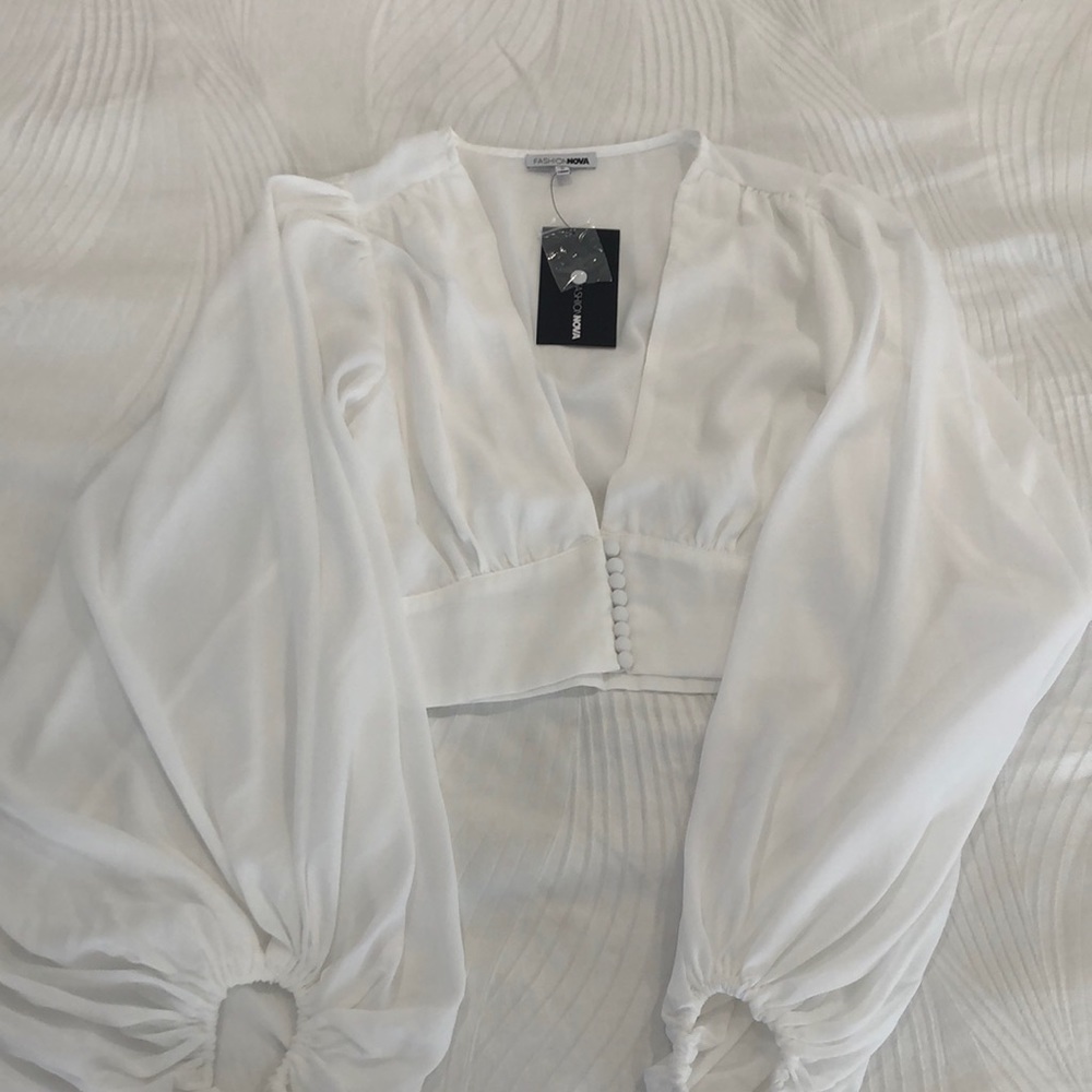 Chiffon crop top blouse